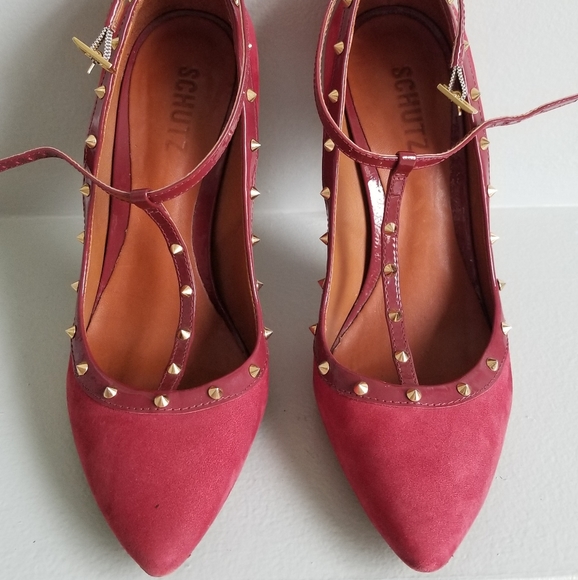 All leather Schutz studded heels - Picture 14 of 15